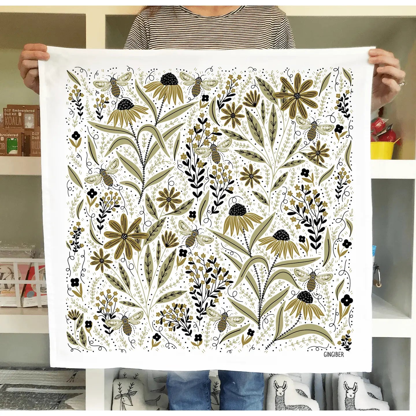 Bee Flour Sack Tea Towel