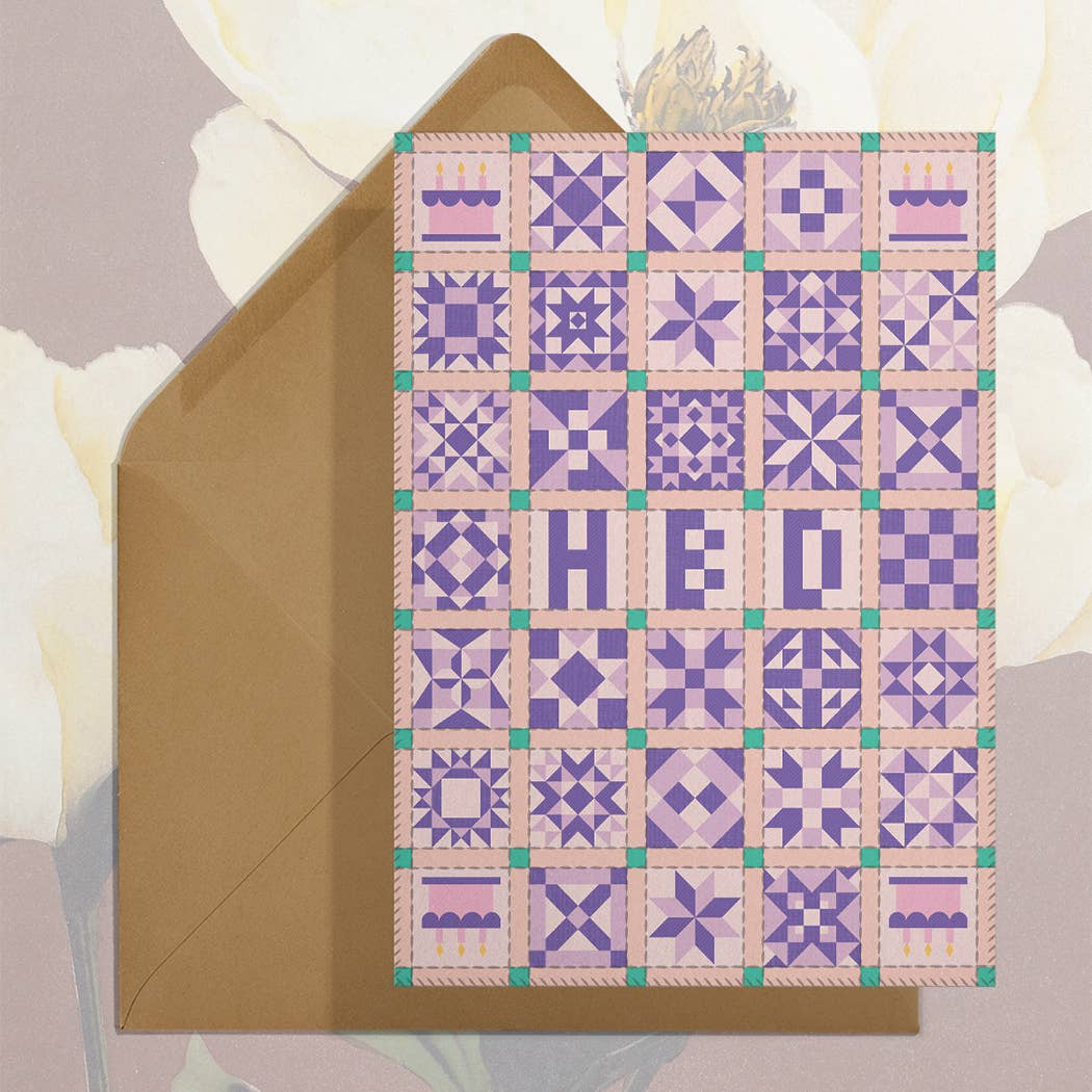 HBD (Patchwork Quilt) Card