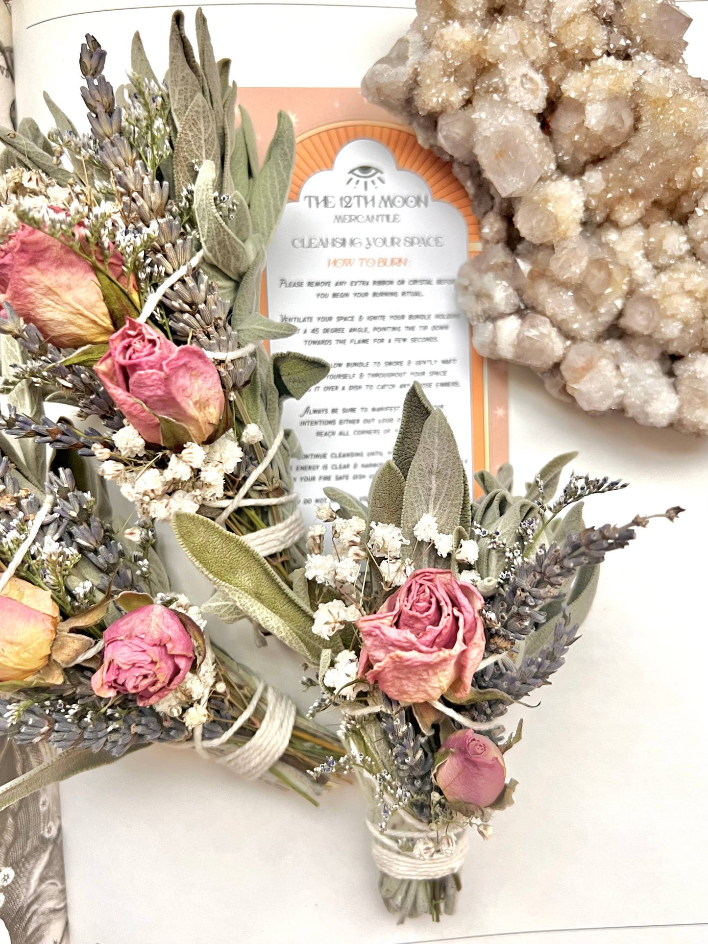 The 12th Moon MAGIC RITUALS Mini Sage Smudge Bundle - Smoke Cleanser