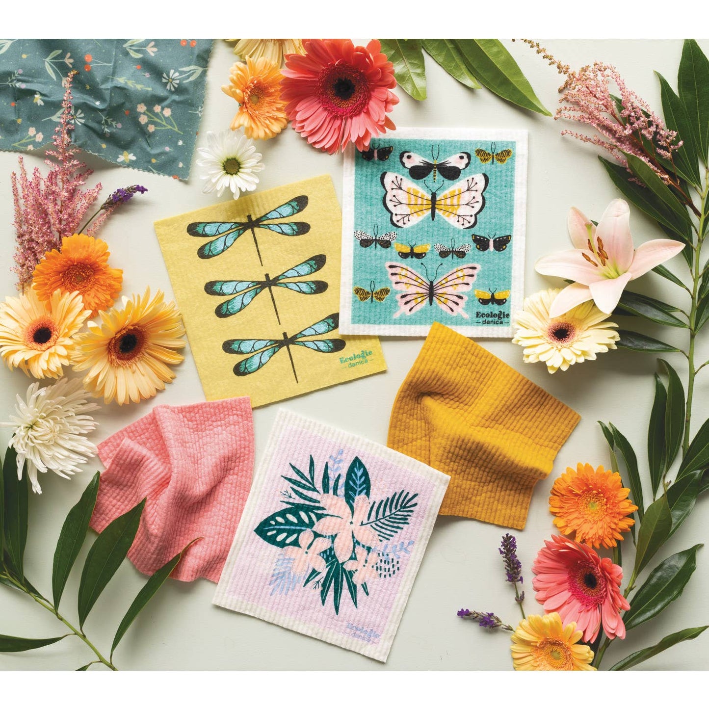 Swedish Sponge Reusable Dishcloth Butterflies