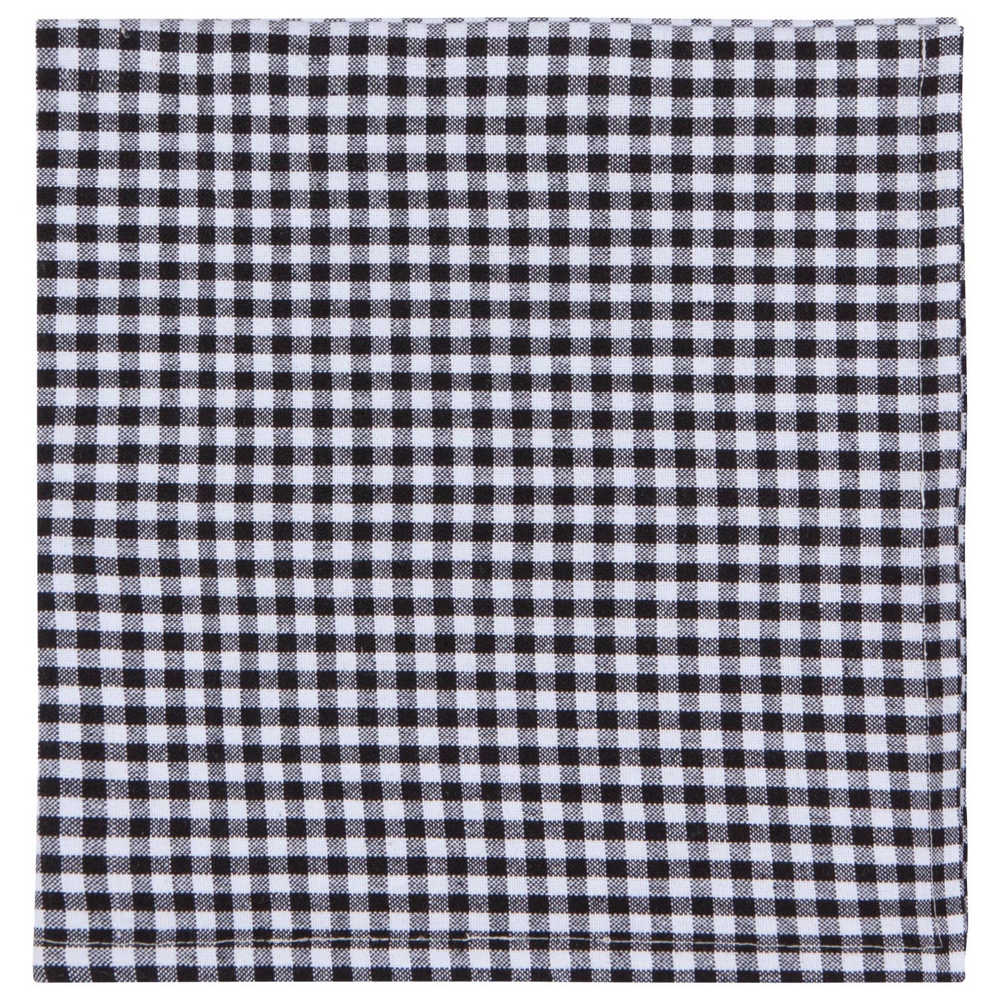 Recycled Cotton 2nd Spin Black Gingham Napkins Set of 4