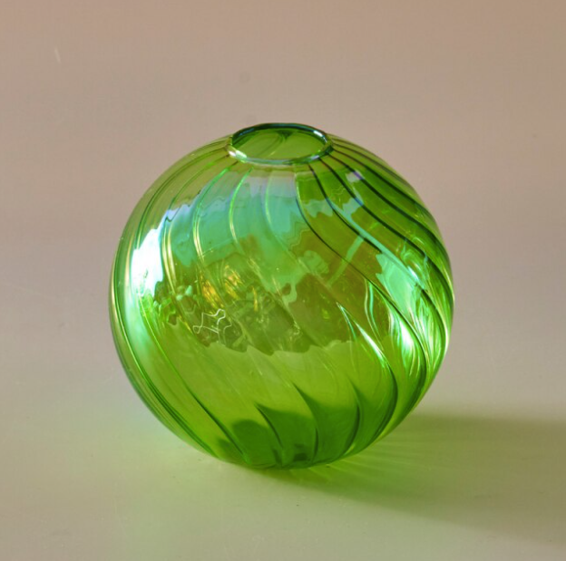 Iridescent Ball Vases