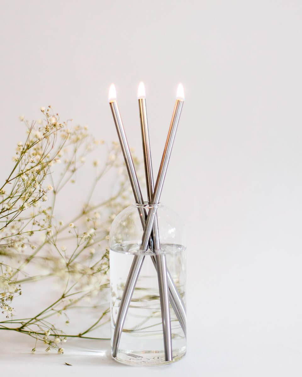 Everlasting Candles Wylie Clear Vase