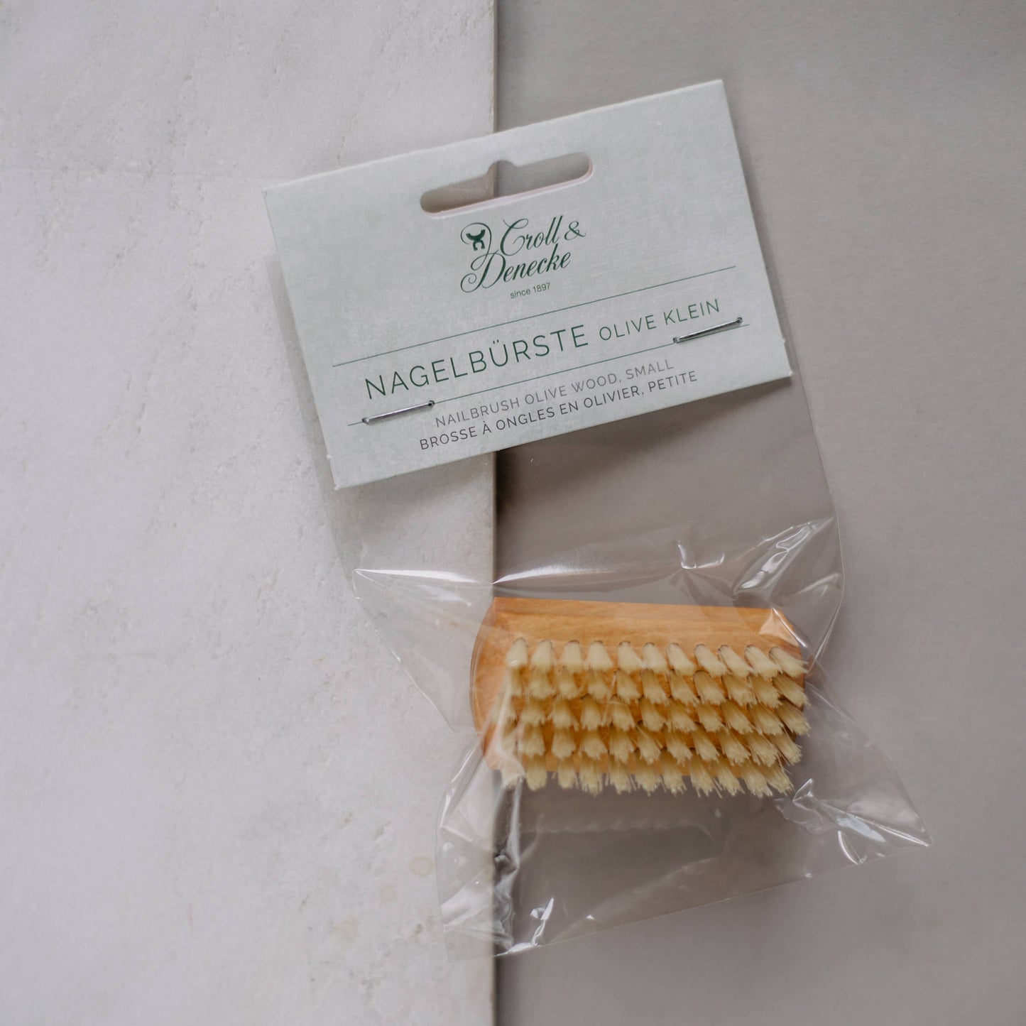 Travel Nail Brush- Olive Wood