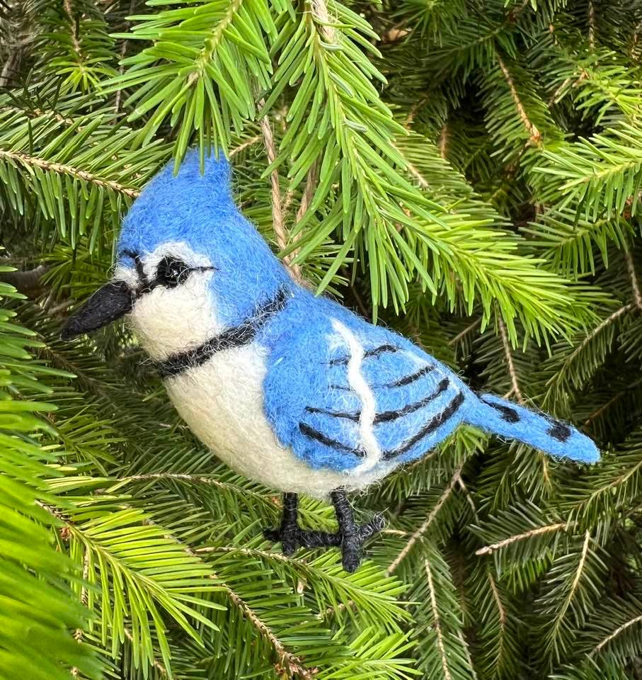 Hanging Felt Blue Jay