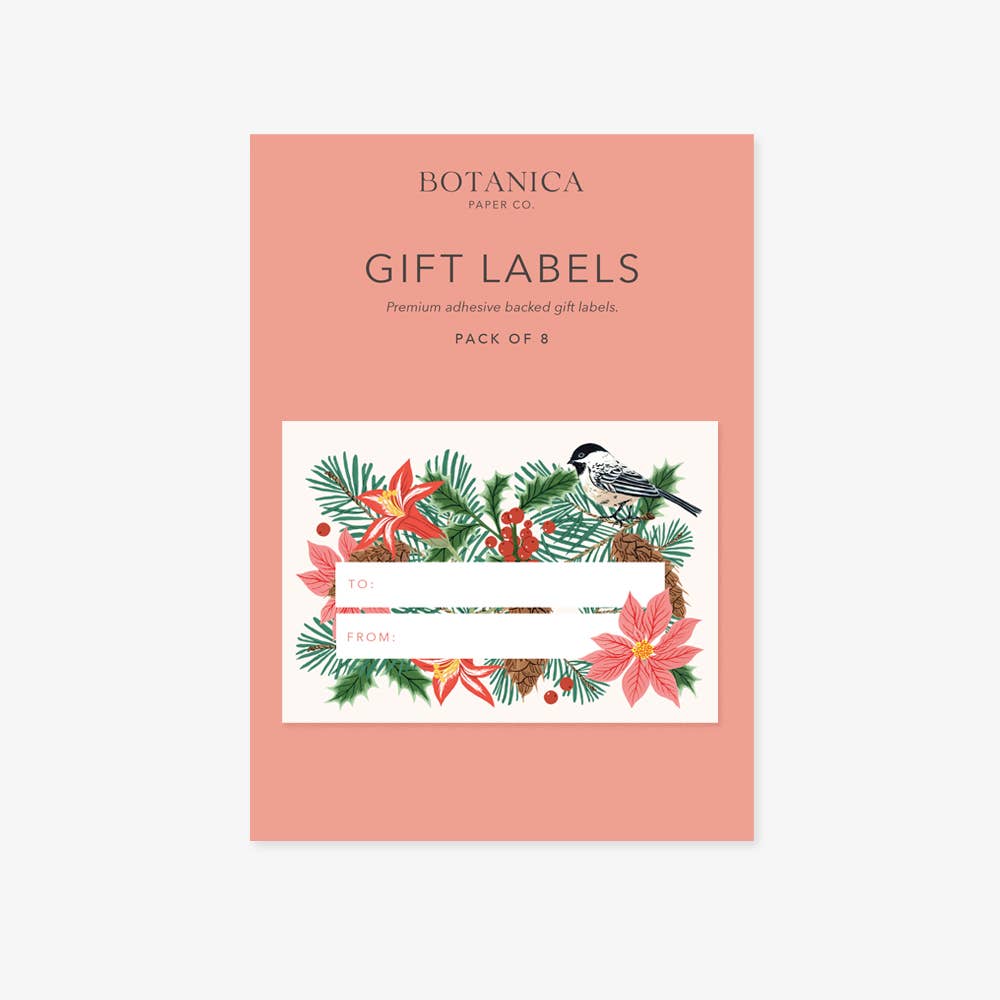WINTER FLORA | GIFT LABELS, PACK OF 8