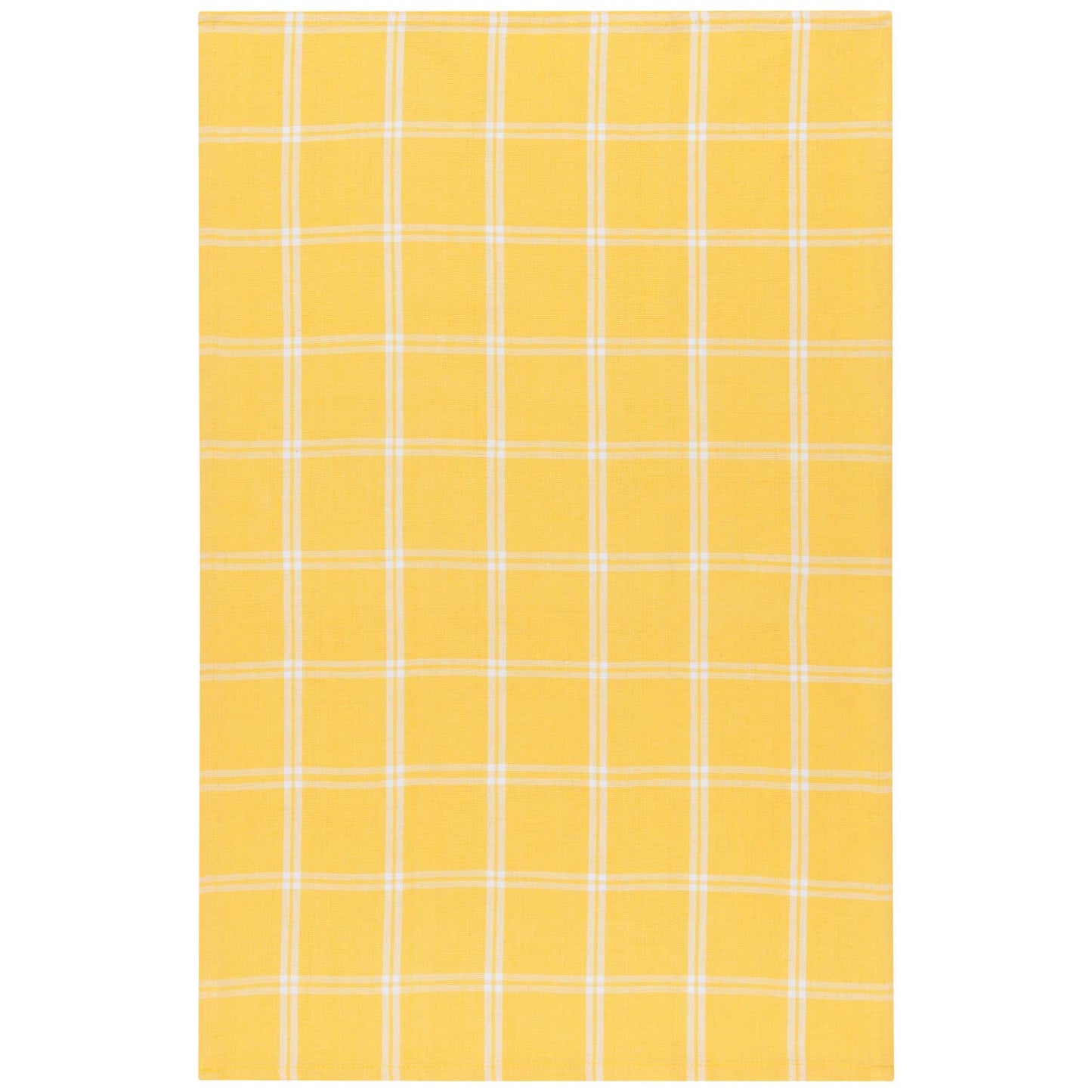 Tic Tac Toe Lemon Yellow Dishtowels Set of 3
