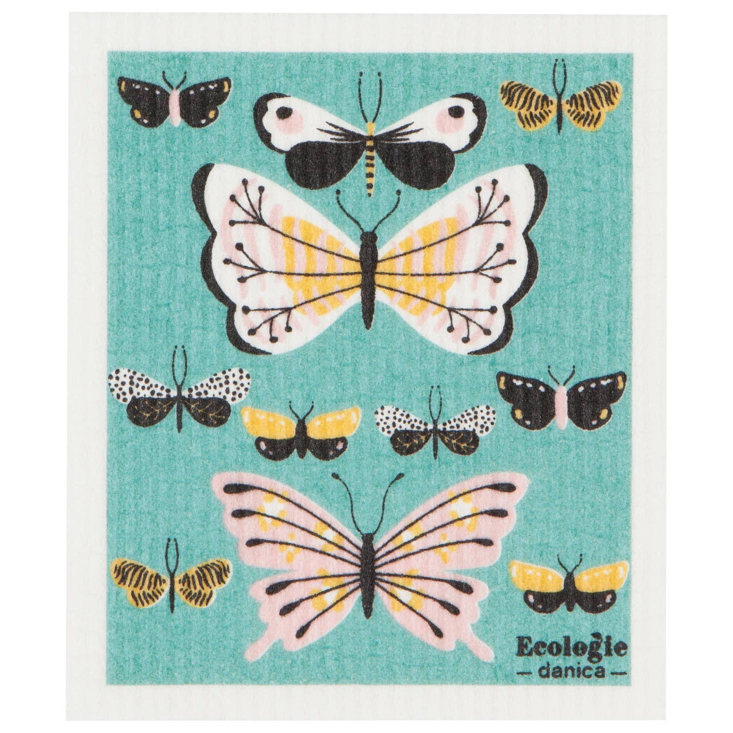 Swedish Sponge Reusable Dishcloth Butterflies
