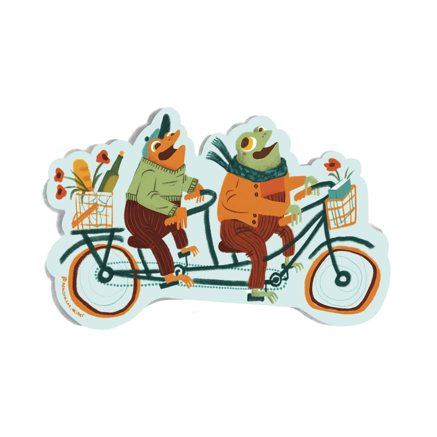 Frog and Toad Vinyl Sticker