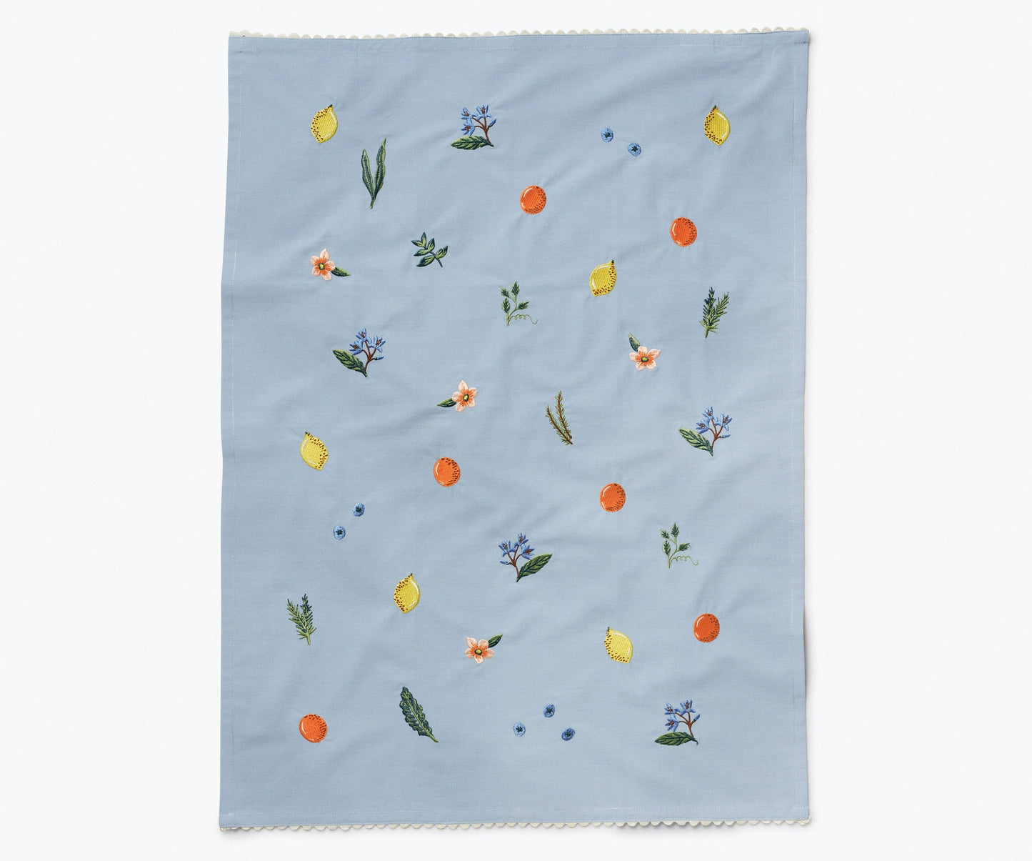 Rifle Paper Co. Fruit Stand Embroidered Tea Towel