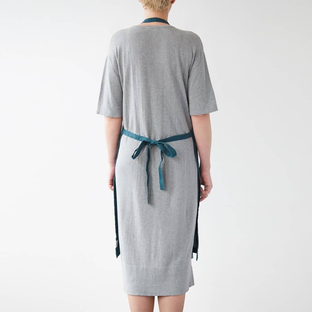 Linen Daily Apron- Deep Water