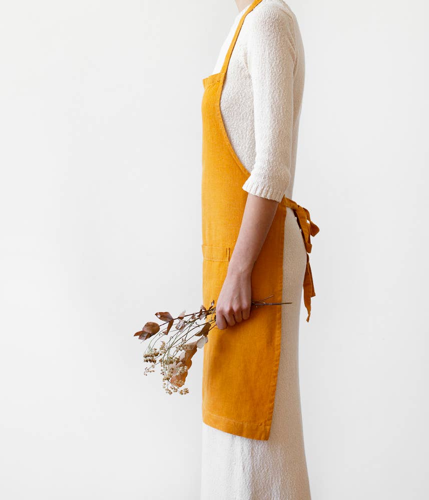 Linen Daily Apron- Mustard