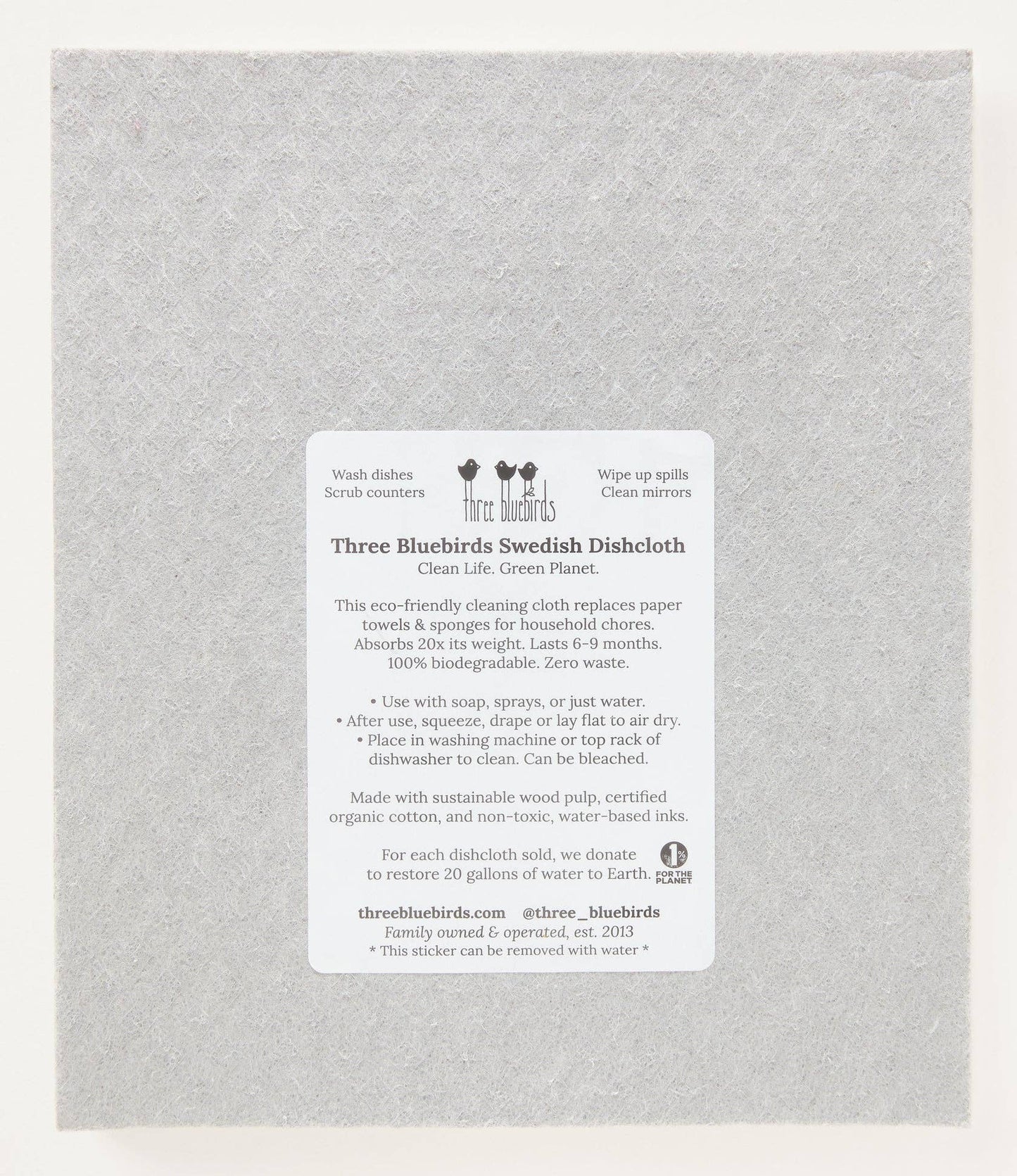 Lemon Lime on Grey Swedish Dishcloth