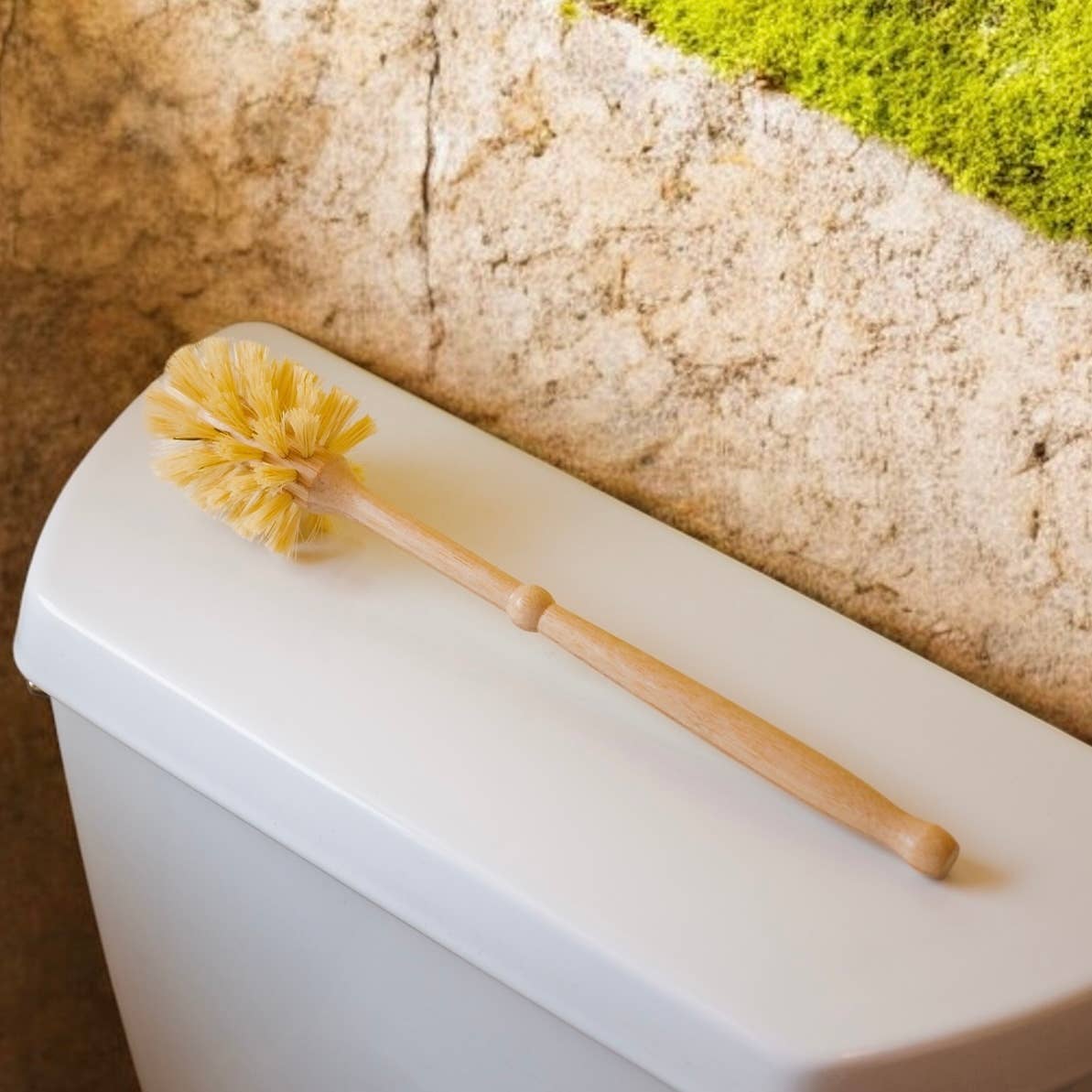Bamboo Toilet Bowl Cleaner Brush & Stand