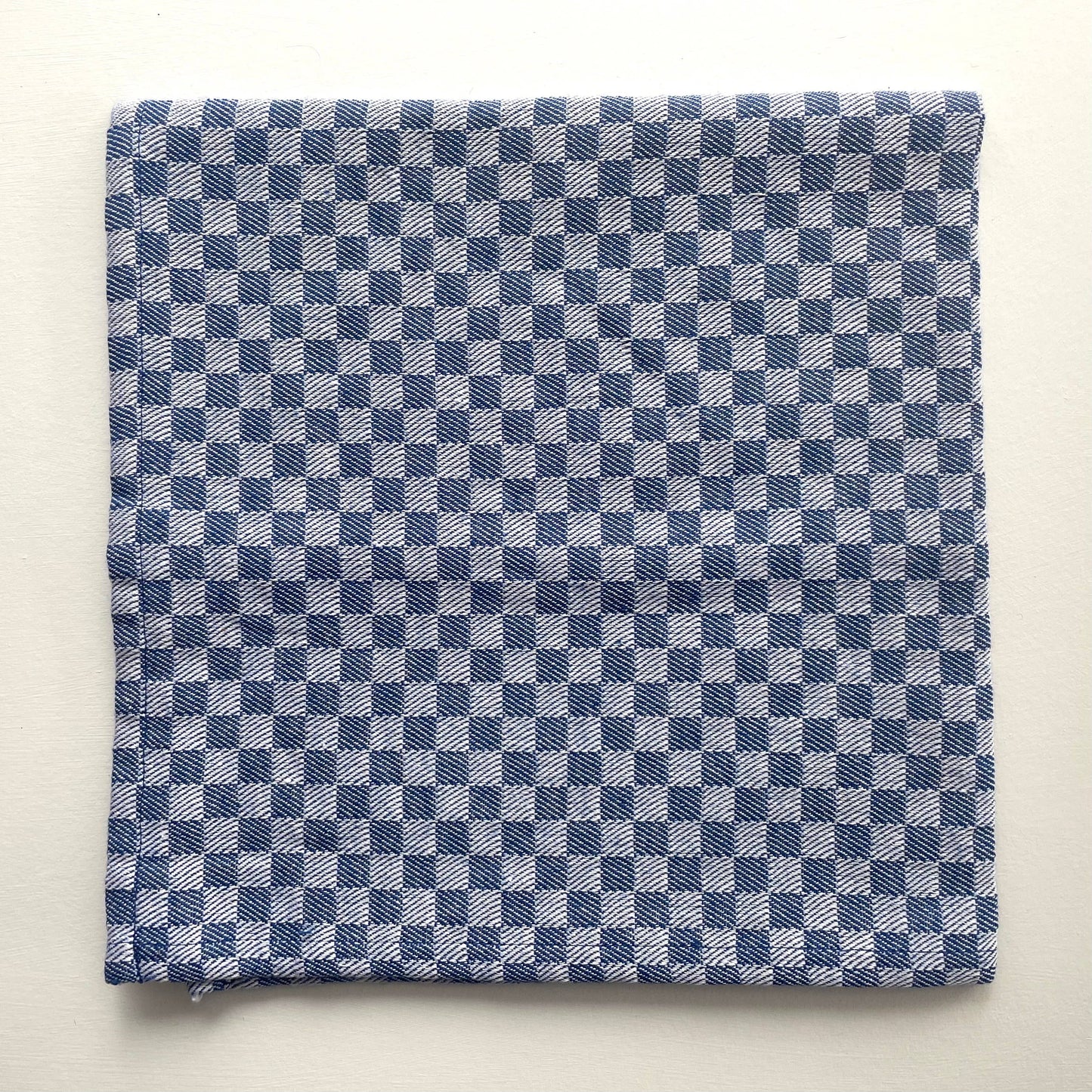 20 inch sq woven blue check 100% cotton napkins set of 4