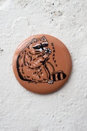 Stay Home Club Scrappy Raccoon Magnet