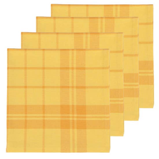 Recycled Cotton 2nd Spin Yellow Napkins Set of 4