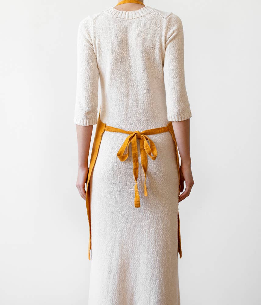 Linen Daily Apron- Mustard