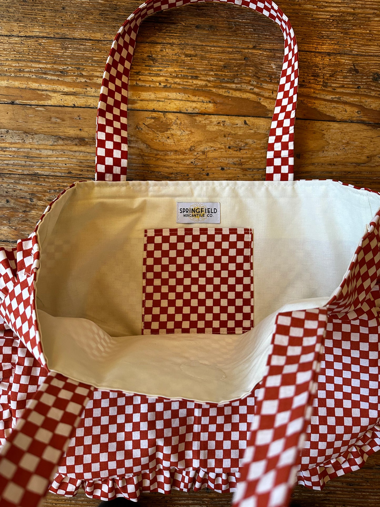 Handmade Ruffle Tote