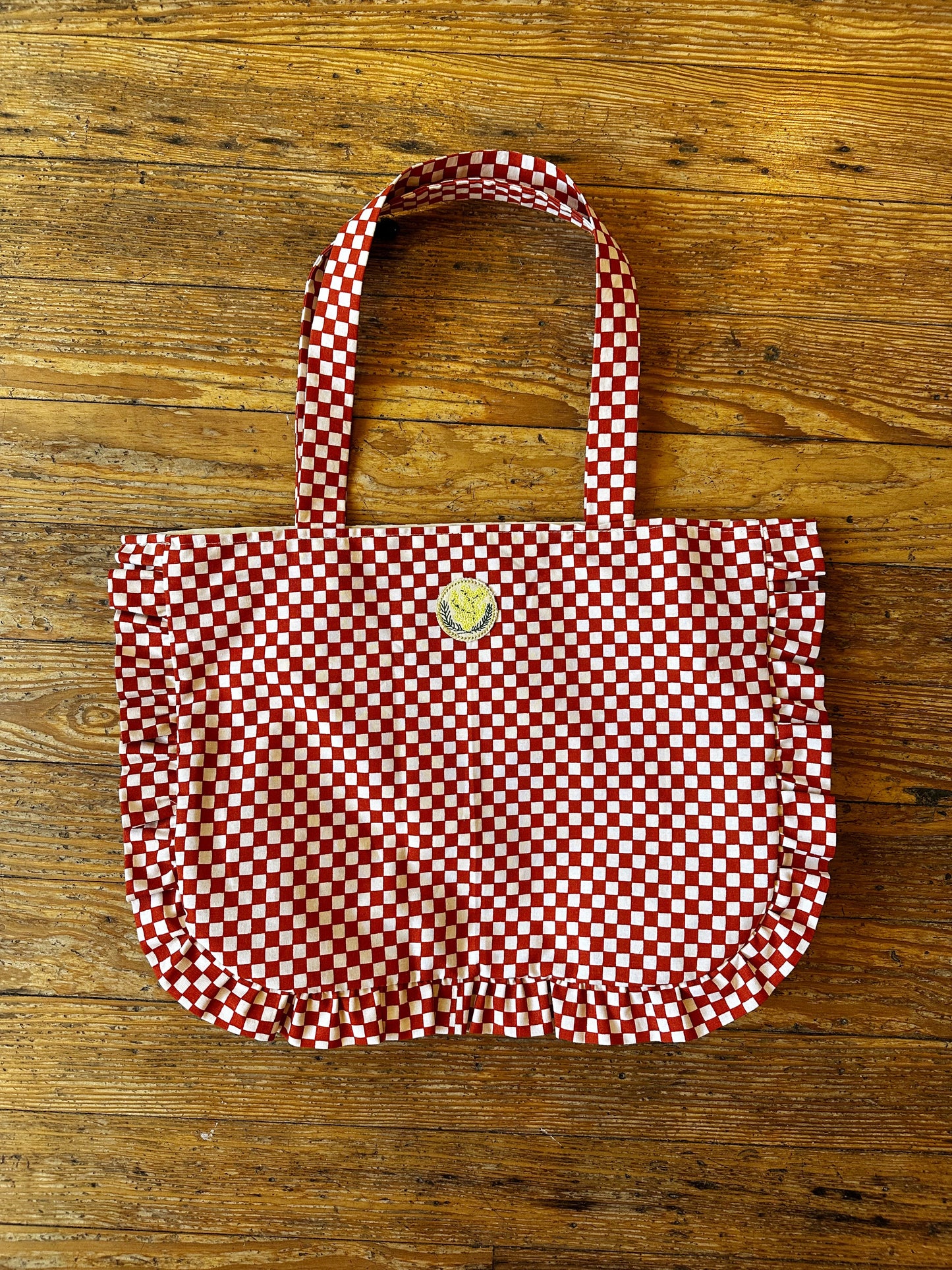 Handmade Ruffle Tote