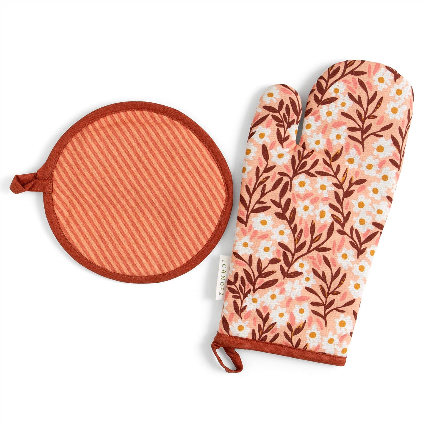 Pink Daisy Pot Holder Set