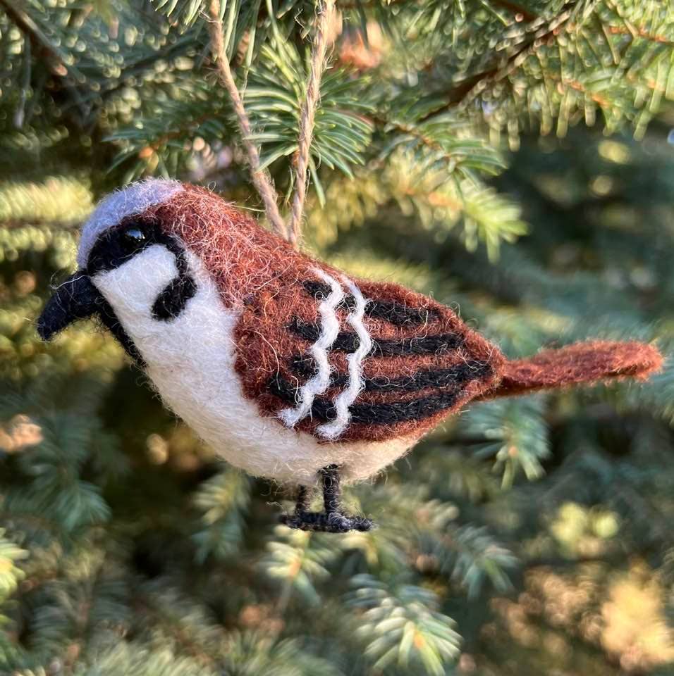 Hanging Felt Sparrow