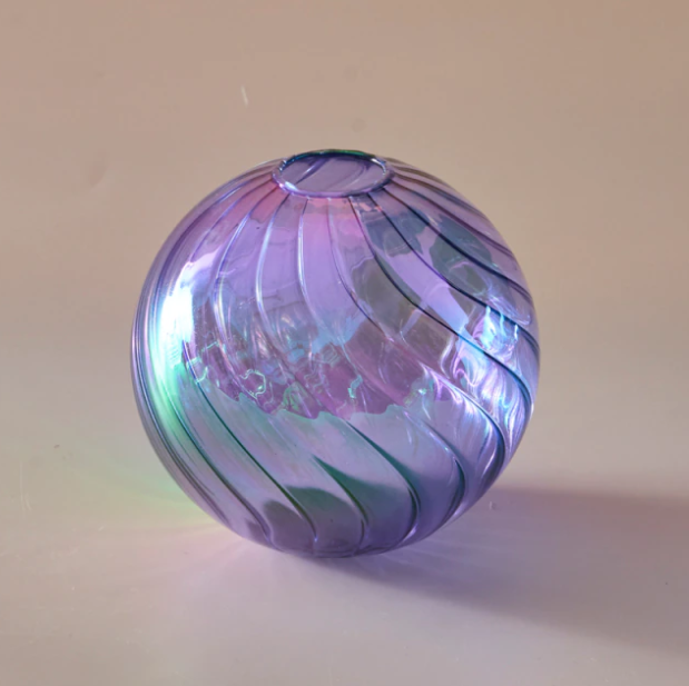 Iridescent Ball Vases