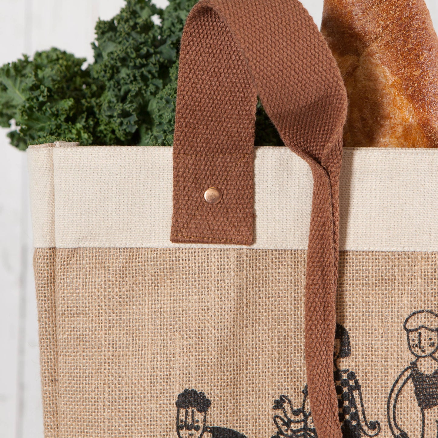 Shop Local Large Burlap Shopping Bag