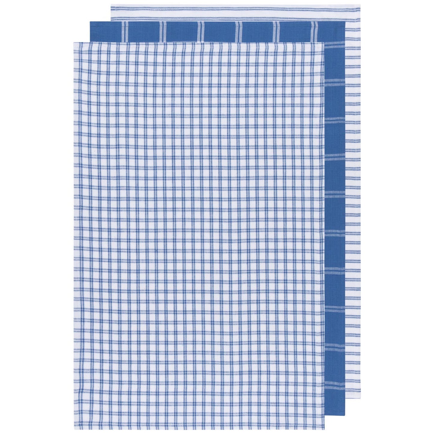 Tic Tac Toe Royal Blue Dishtowels Set of 3