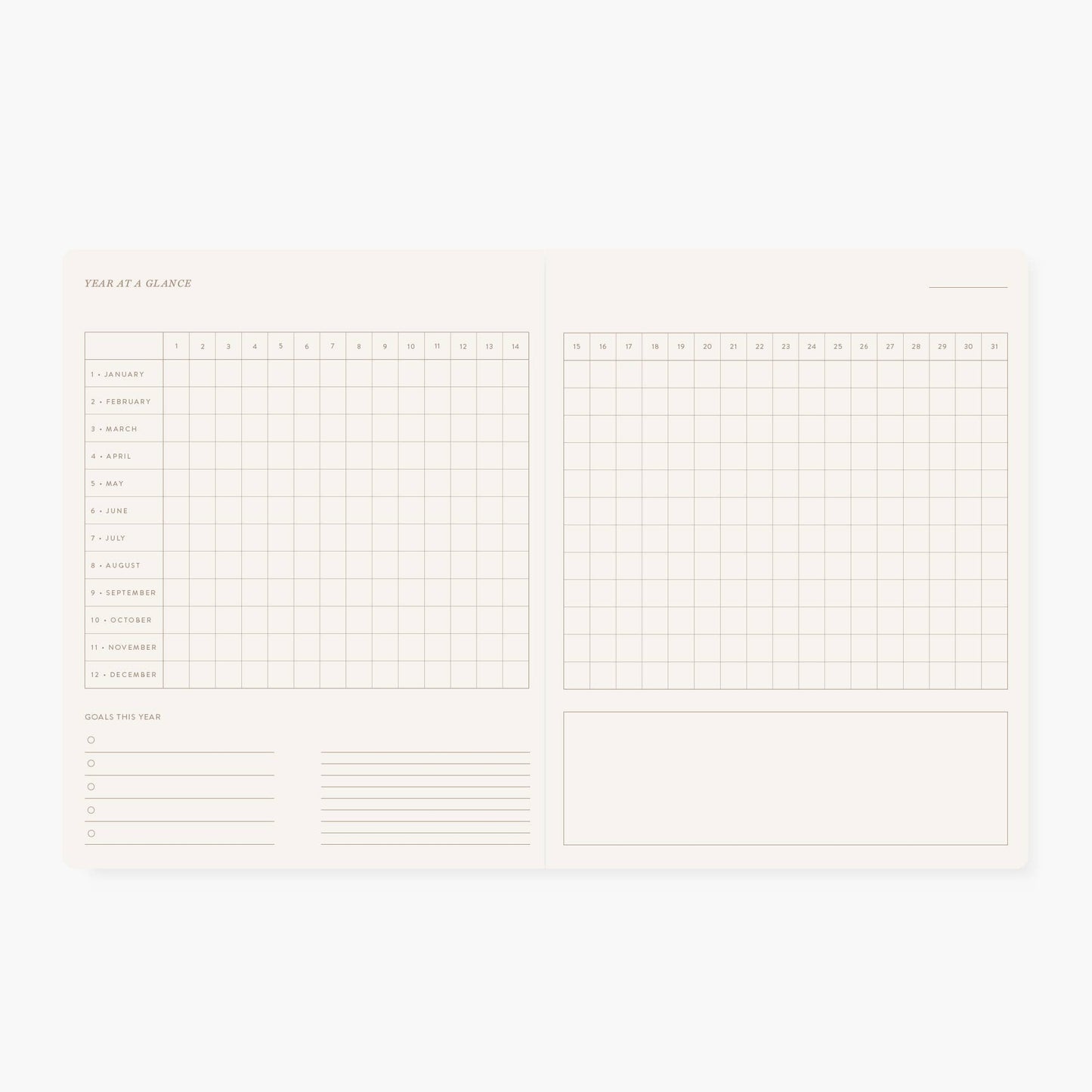CAMELLIA | UNDATED MONTHLY PLANNER