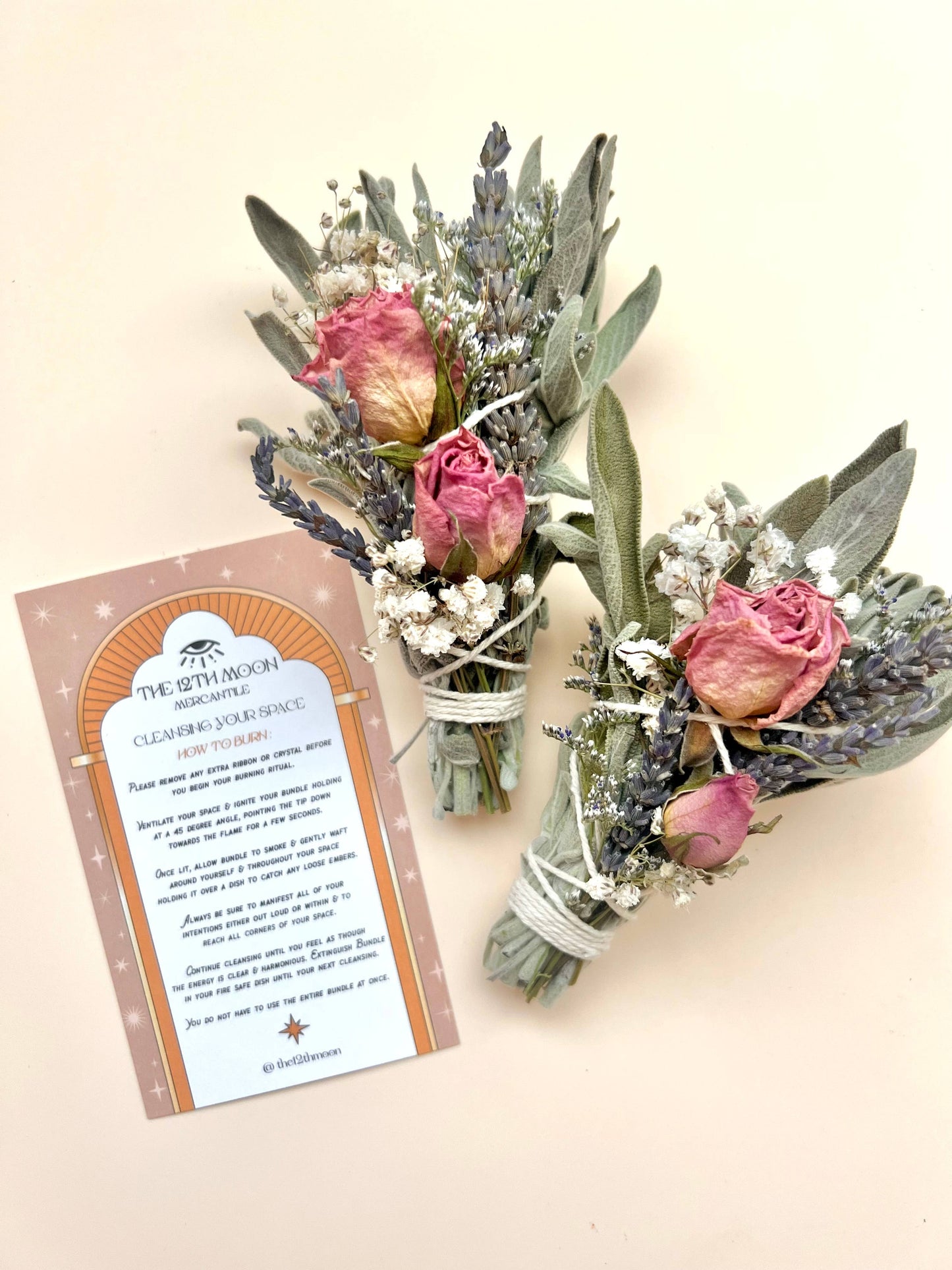 The 12th Moon MAGIC RITUALS Mini Sage Smudge Bundle - Smoke Cleanser
