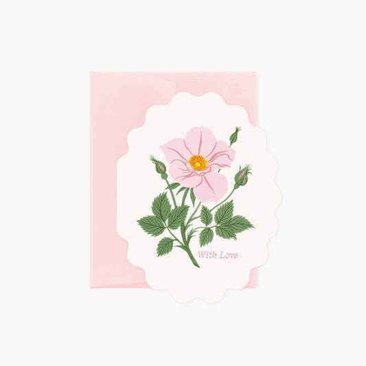 WITH LOVE, WILD ROSE | Valentine's greeting card