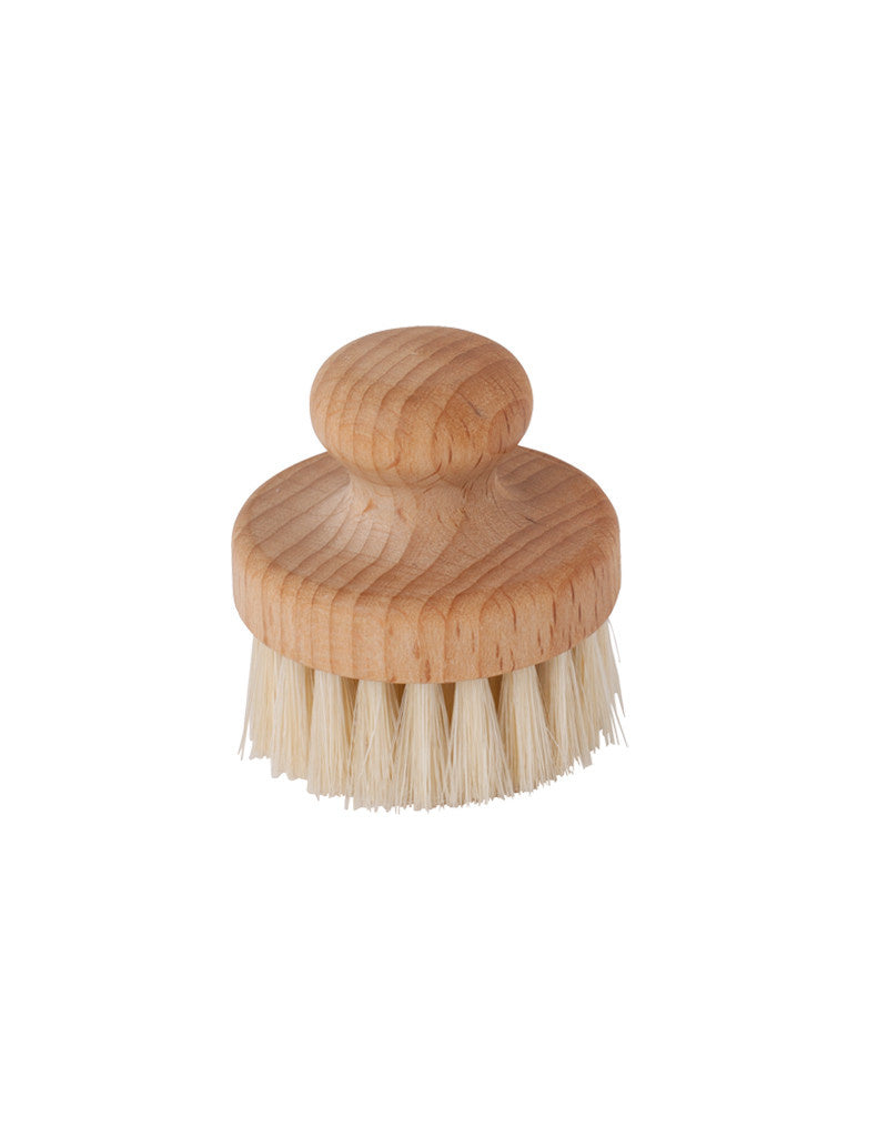 Round Face Brush, Beechwood, Light Bristle