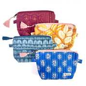 Tawny Quilted Zipper Pouch