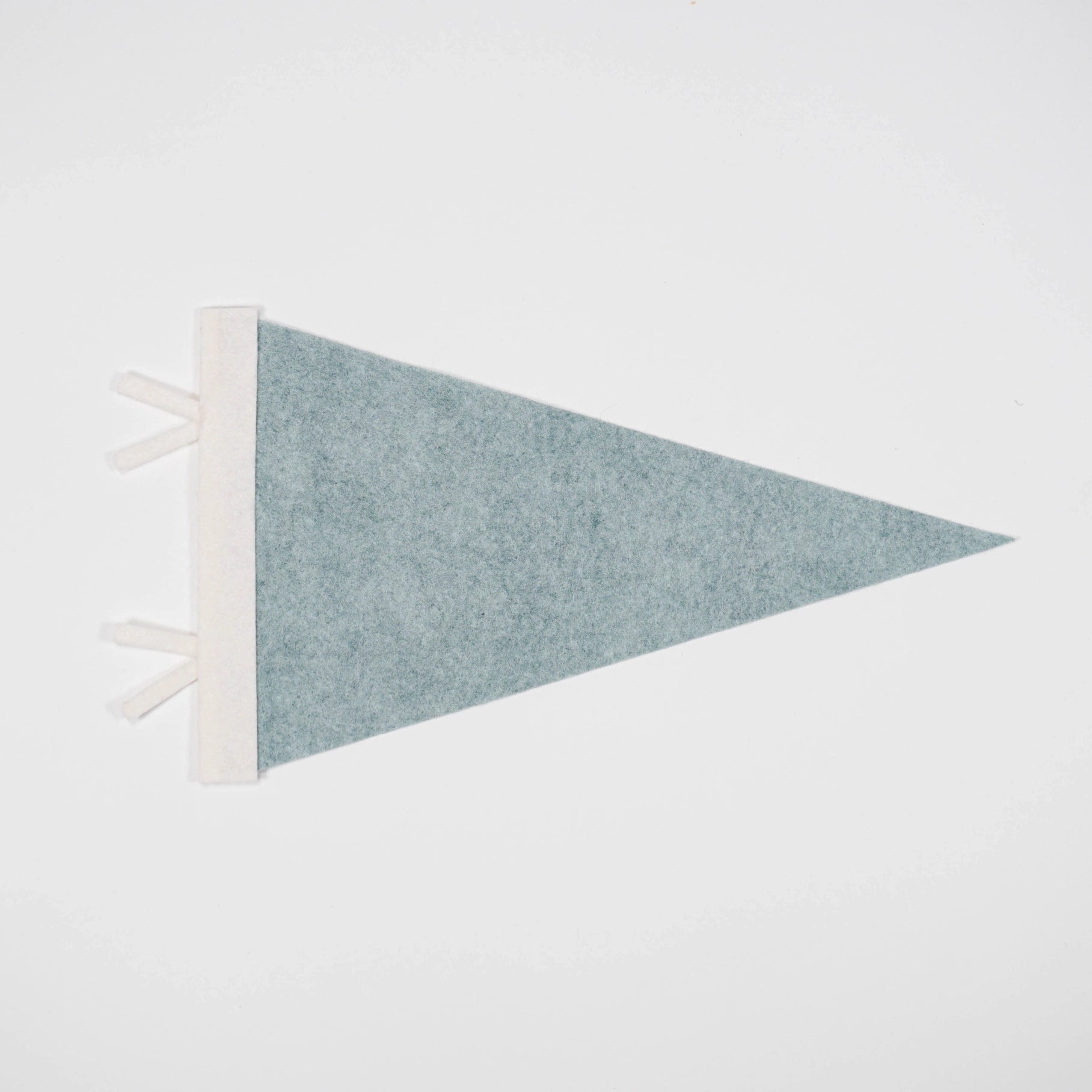 Dusty blue heathered pennant to hang on the wall.
