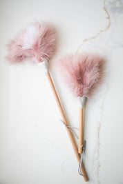 Pink Ostrich Feather Duster