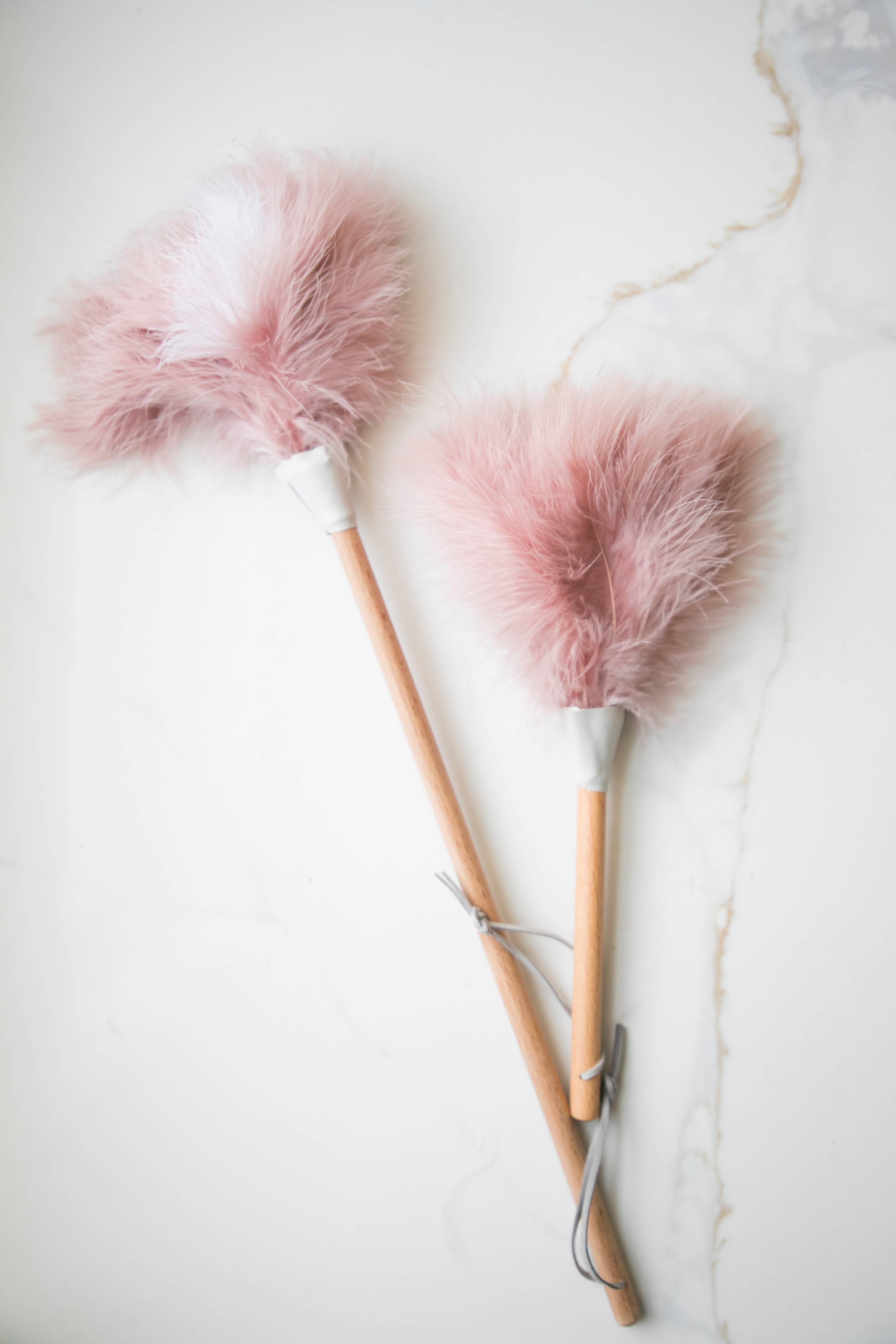Pink Ostrich Feather Duster