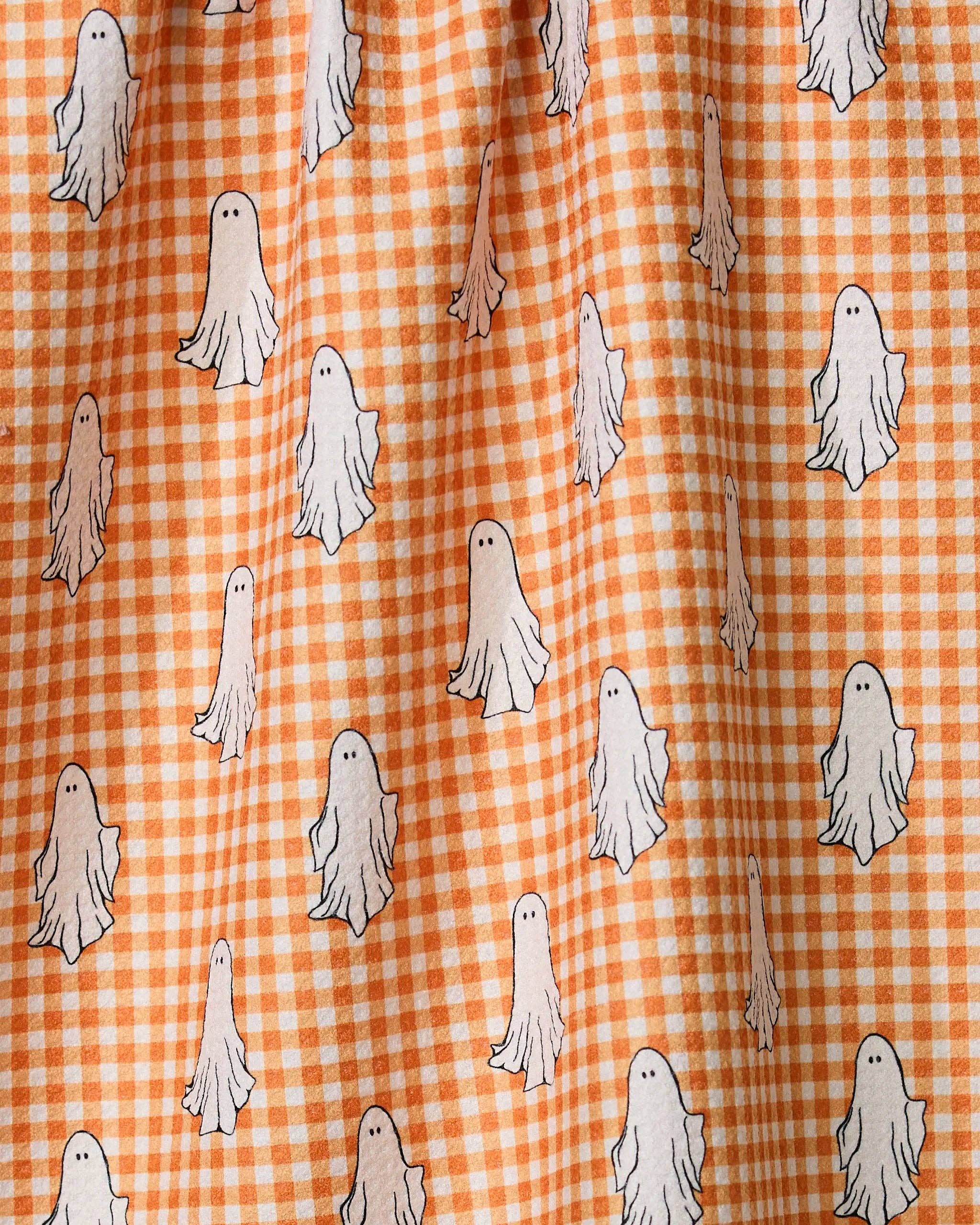 Geometry Gingham Ghosts Tea Towel