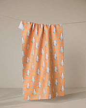 Geometry Gingham Ghosts Tea Towel