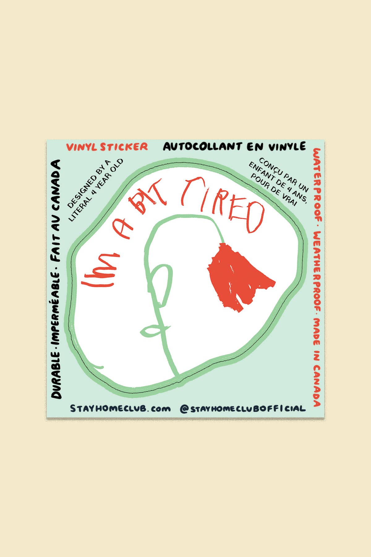 Bit Tired Sticker | Waterproof Vinyl Sticker