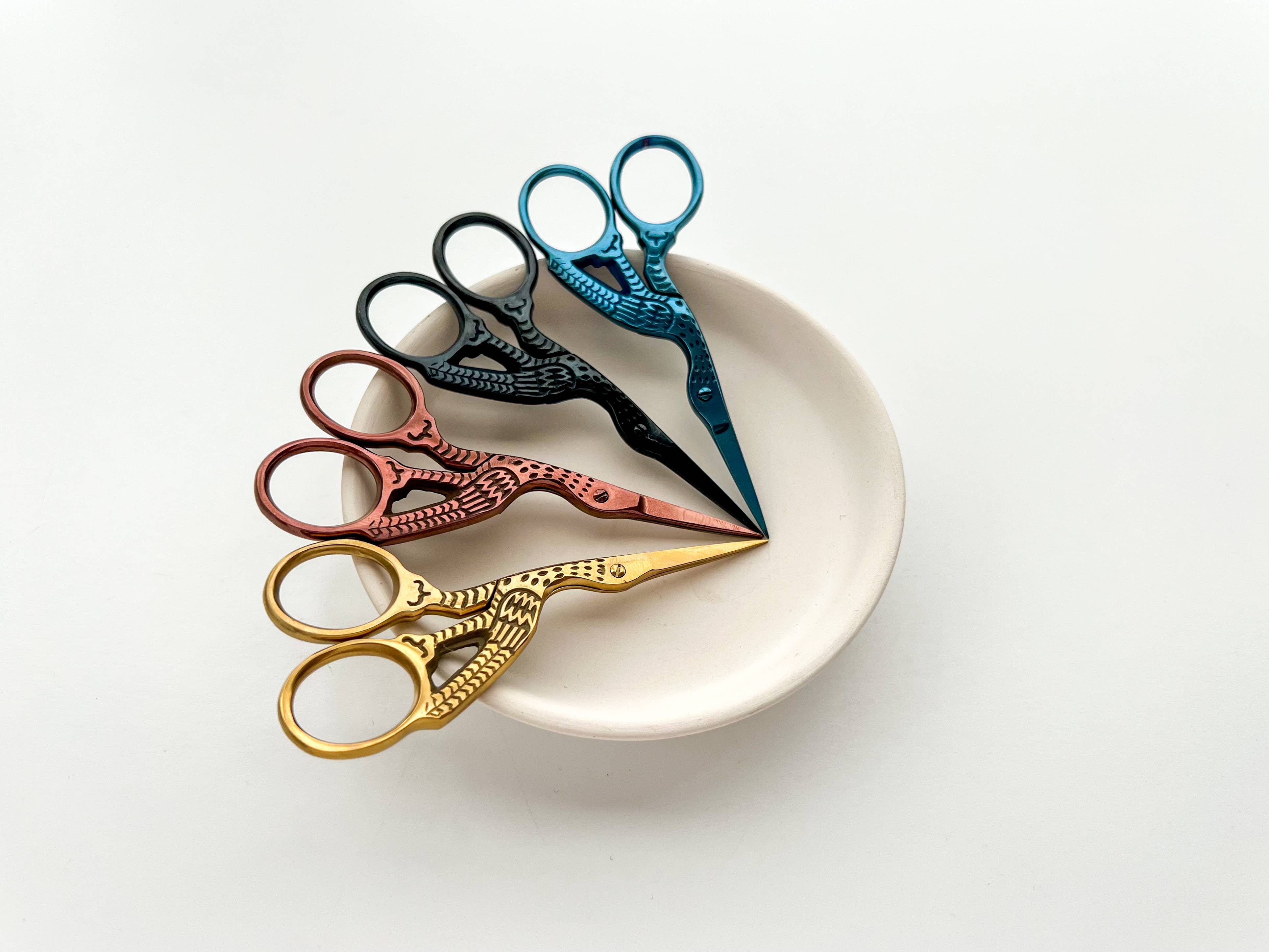 Classic Stork Embroidery Scissors