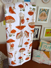 Enchanted Toadstools Tea Towel– Mushrooms