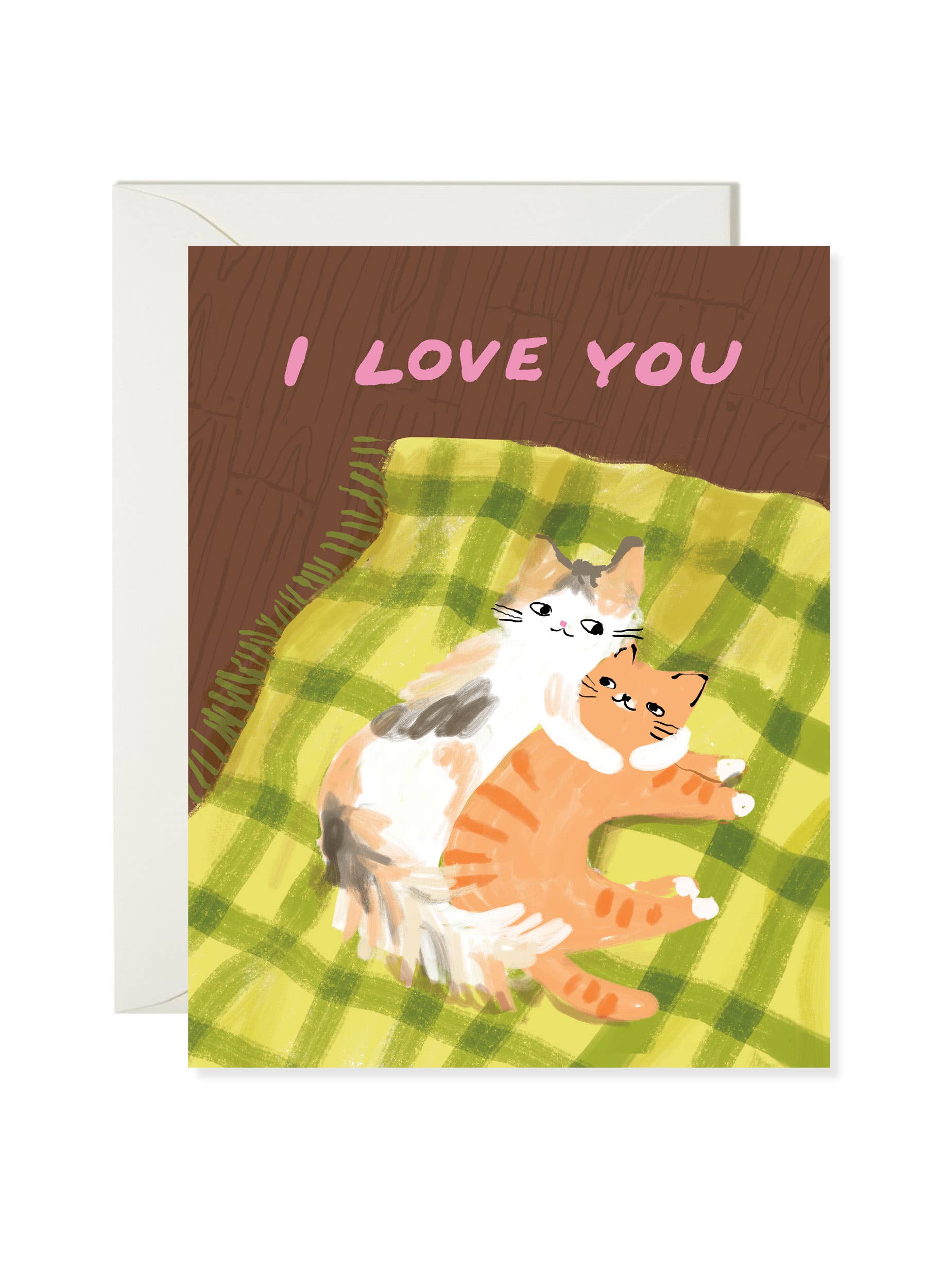 Cat Snuggle - Sweet Cat Love Card