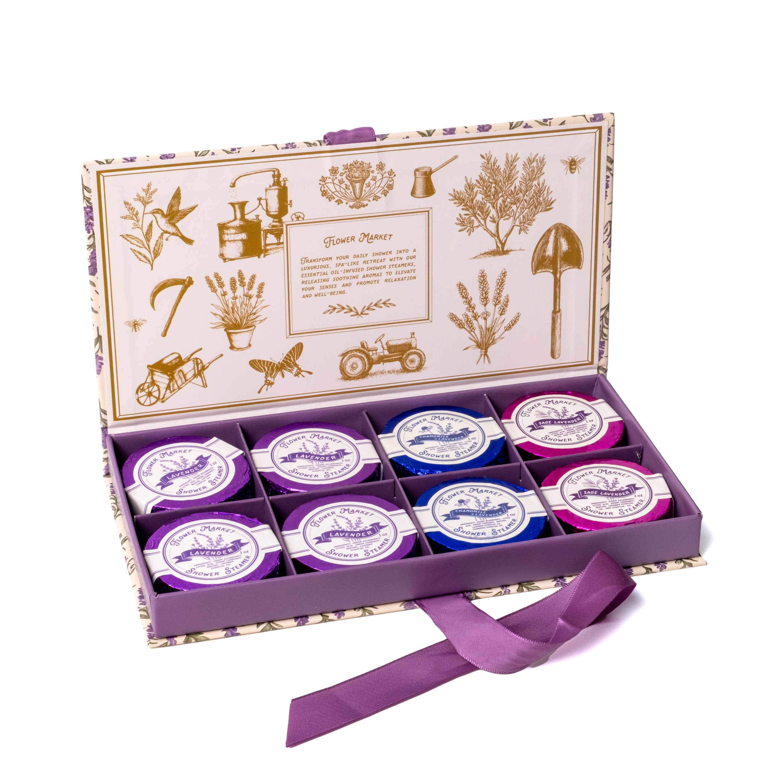 Lavender Shower Steamers 8-Pack | Spa Aromatherapy Gift Set