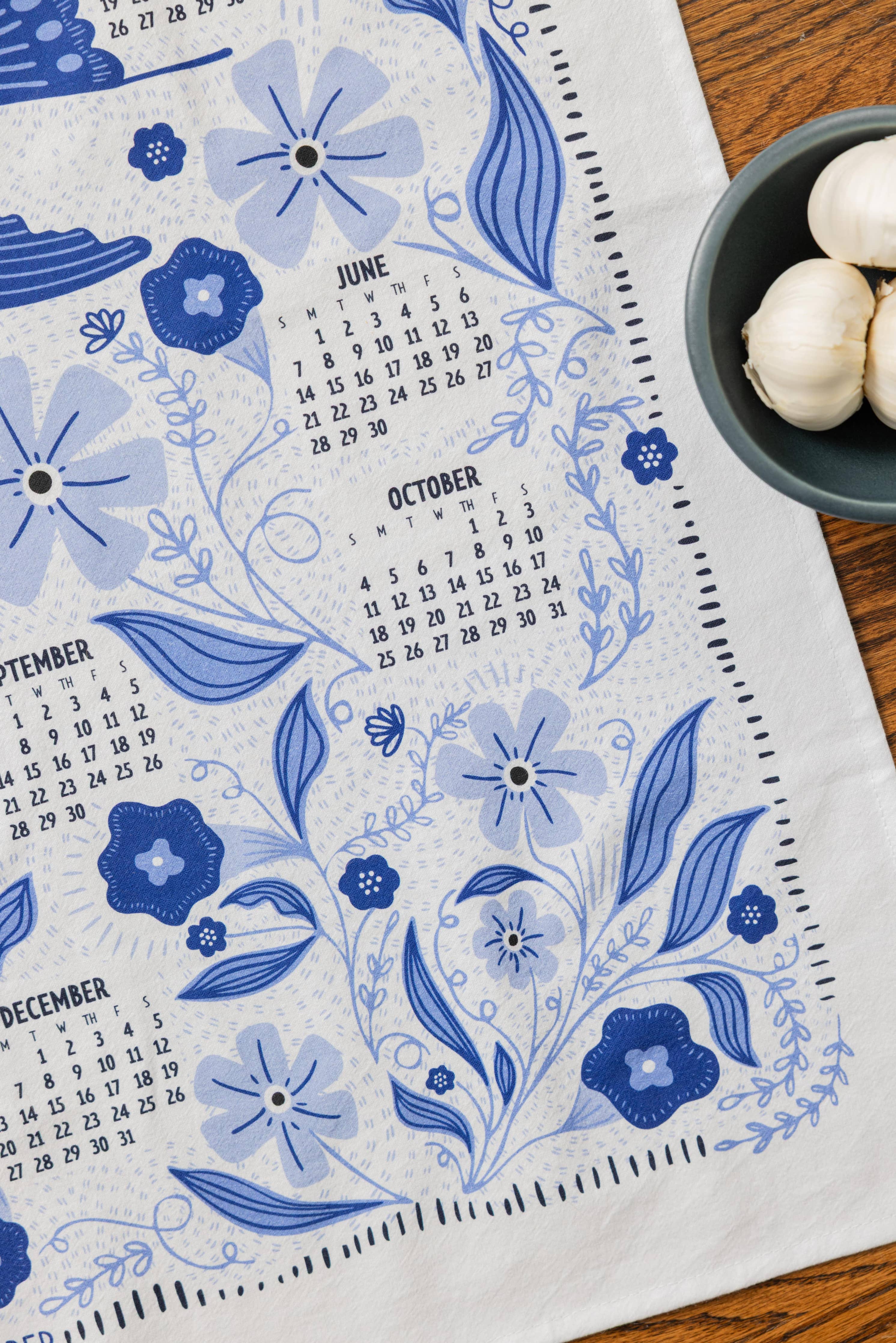 2026 Calendar Tea Towel – Year-Round Decor