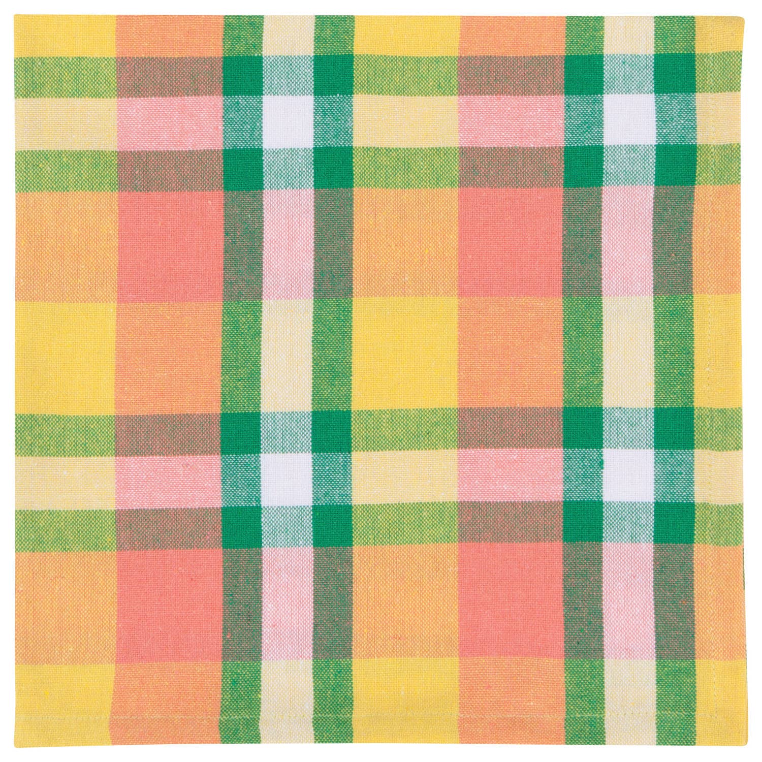 Recycled Cotton 2nd Spin Plaid Meadow Napkins Set of 4