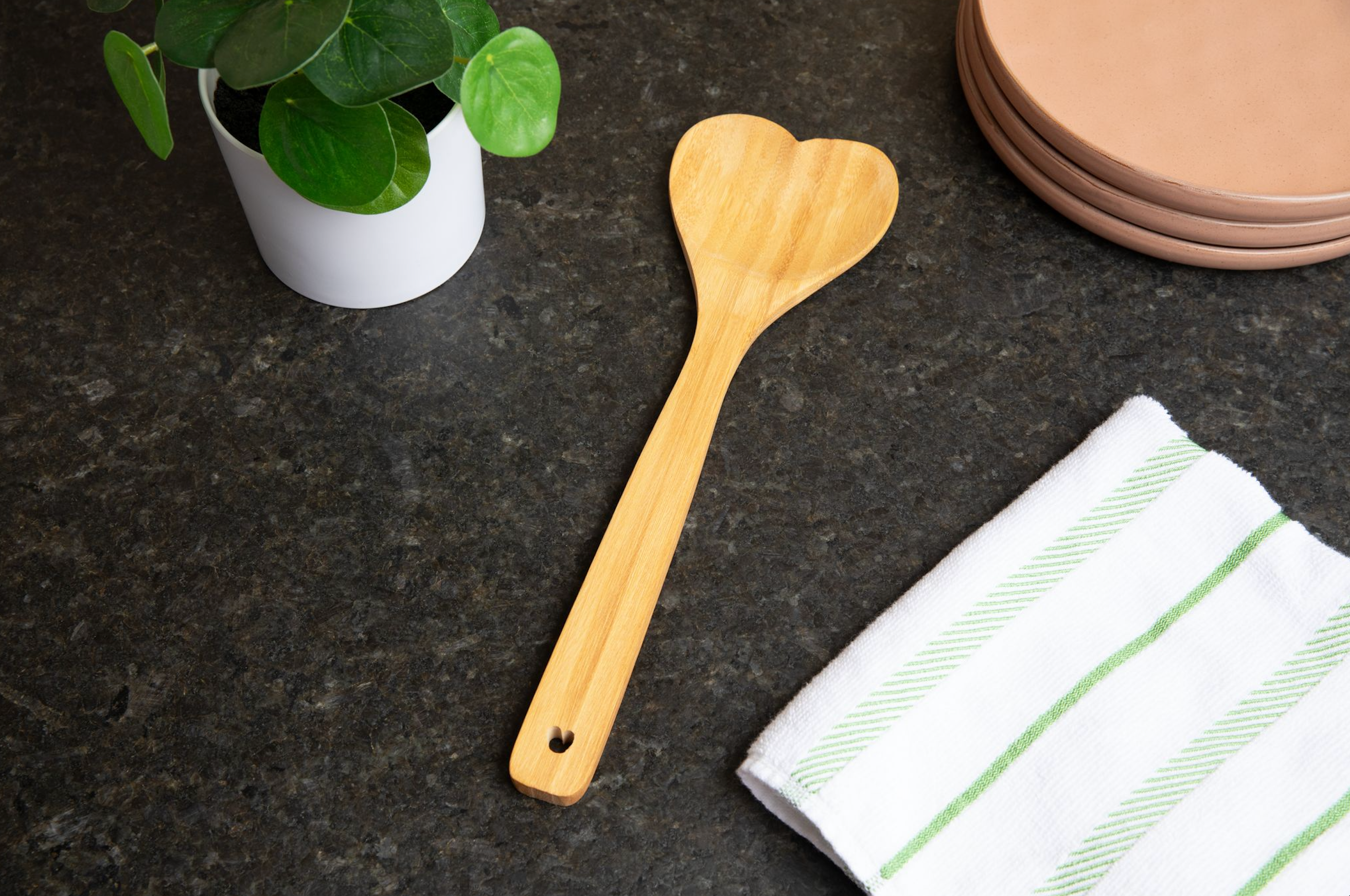 Bamboo Heart Serving Spoon