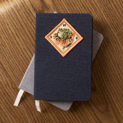 Linen Notebook- Frog With Leaf Umbrella