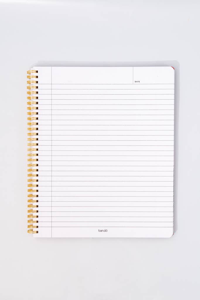 Ban.do Rough Draft Large Notebook, Floral Stripe