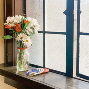 Magpie Mischief  Handmade Flower Frog- Rose